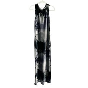 Syrup Womens Vintage‎ Whimsical Y2K Witchy Velvet Floral Side Slit Dress Size M